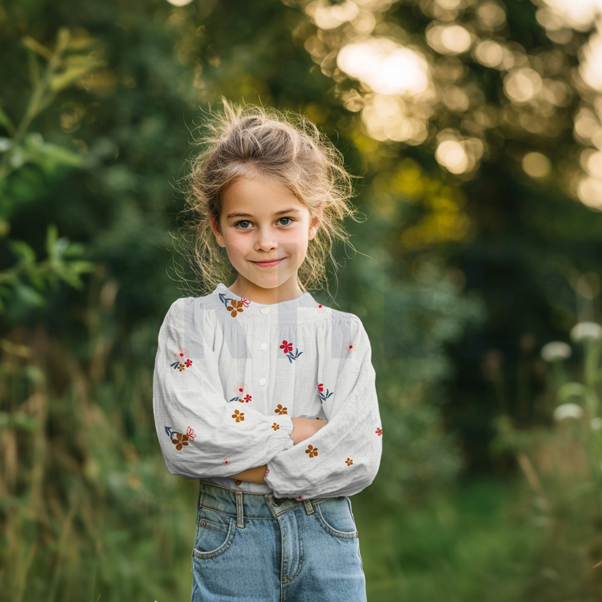 MUSSELIN STICKEREI BLUMEN KAMEL (high resolution) #7