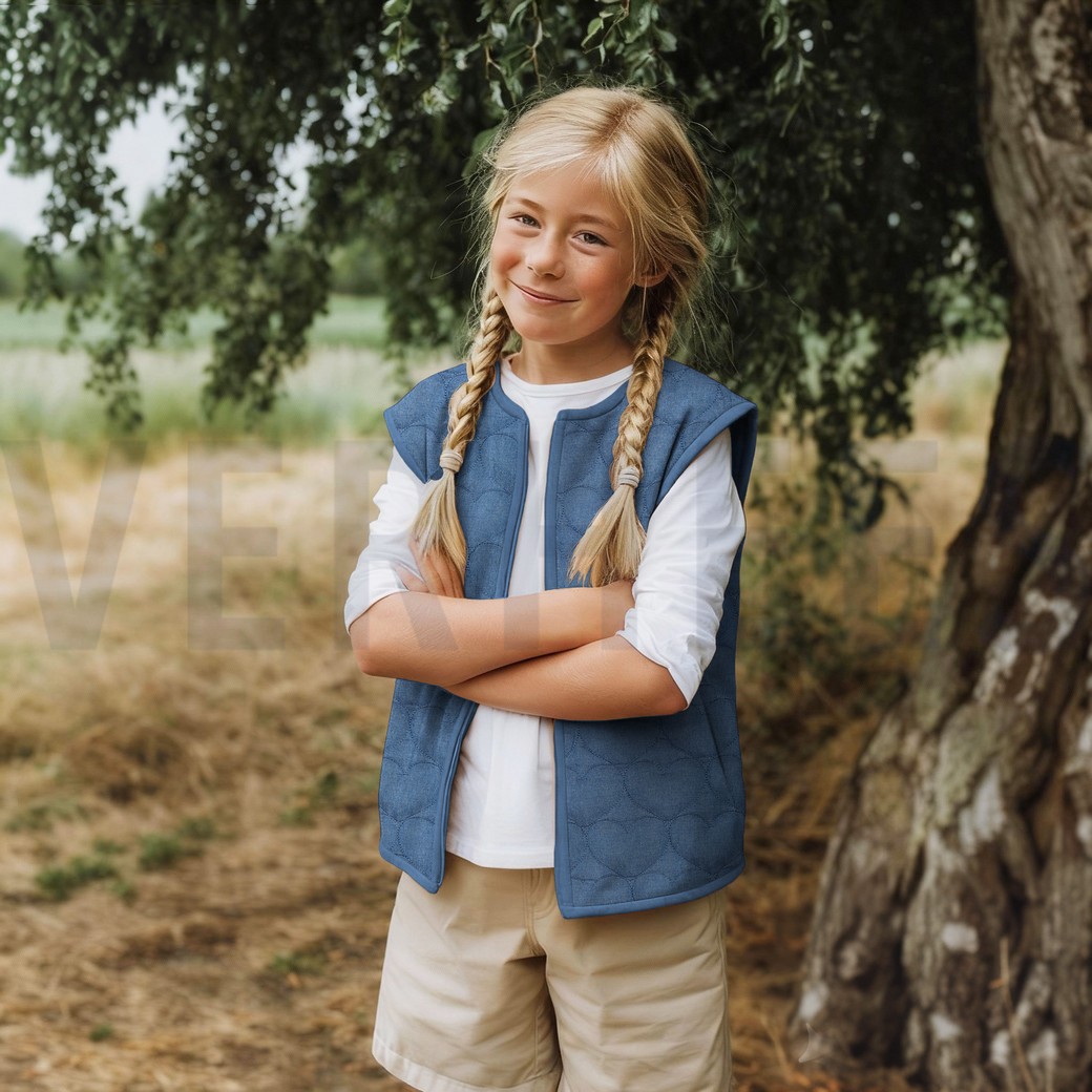 GEWATTEERD DENIM HARTEN JEANSBLAUW #7