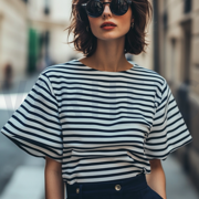 FRENCH TERRY GARNGEFÄRBT STREIFEN DUNKELROSA (thumbnail) #7