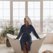 FROTTEE GARNGEFÄRBT STREIFEN ALTROSA/OFFWHITE (thumbnail) #7