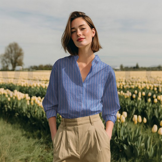 DENIM STREIFEN BLAU #7