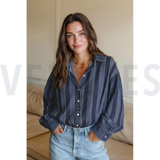 DENIM STREIFEN JEANSBLAU #7