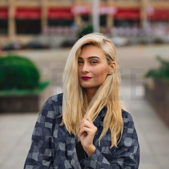 JEANS JACQUARD JEANSBLAUW #7