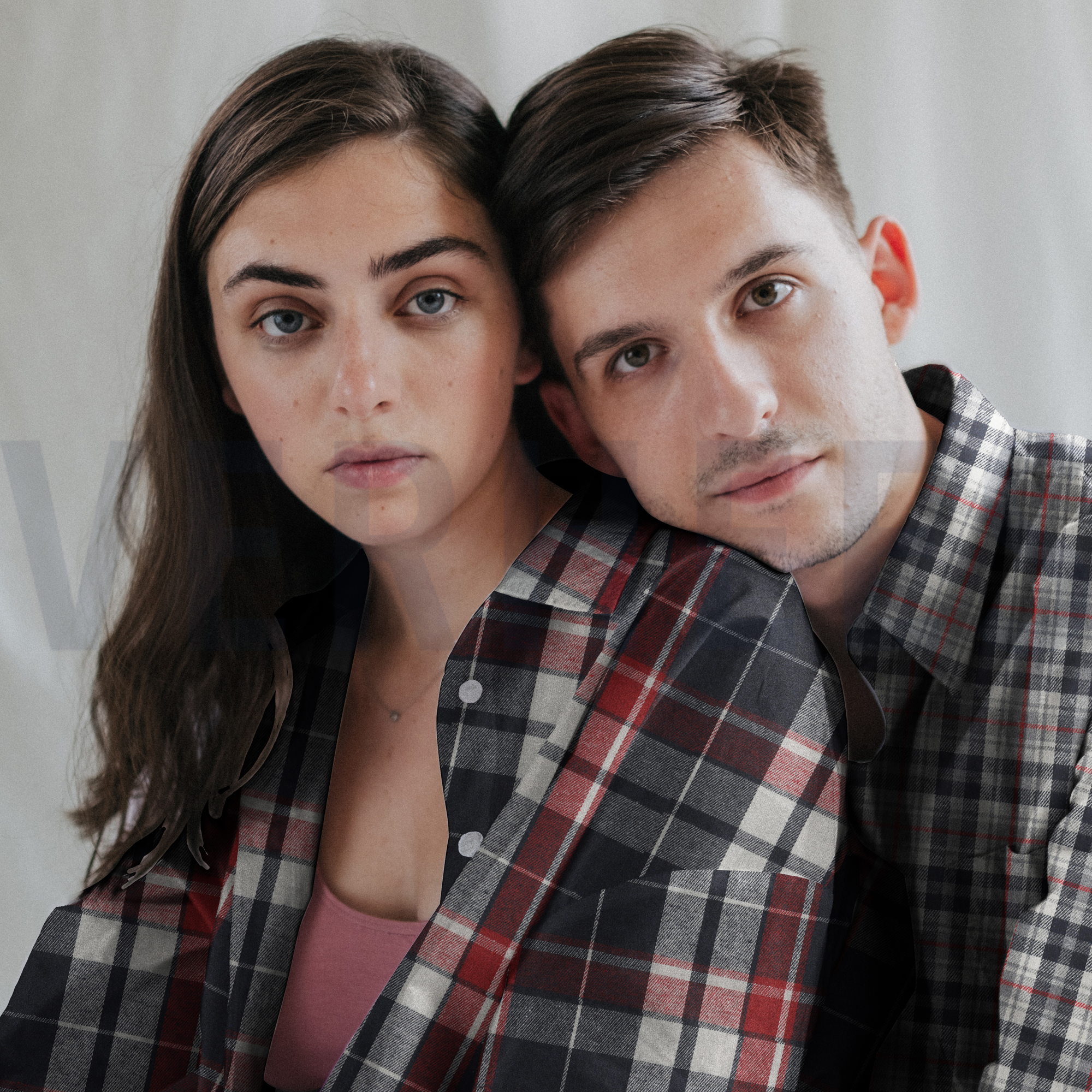 GEBORSTELDE MANTELSTOF GARENGEVERFD DONKERBLAUW/ÉCRU/ROOD (high resolution) #7