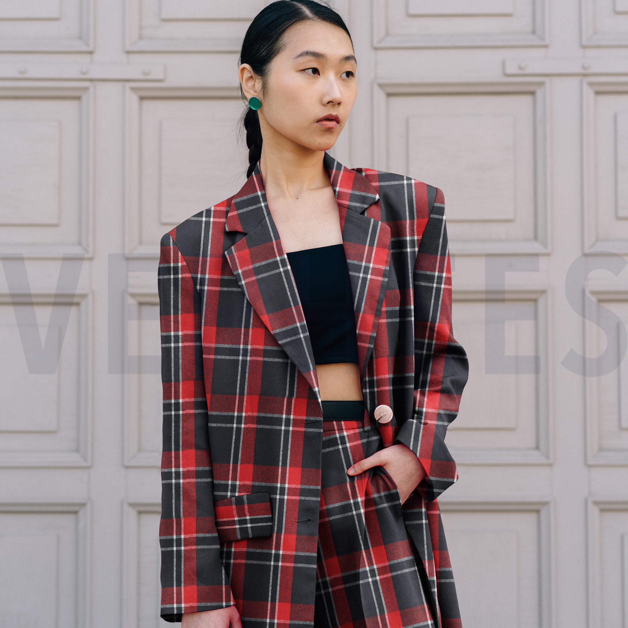 BRUSHED CHECKS YARN DYED NAVY/RED (high resolution) #7