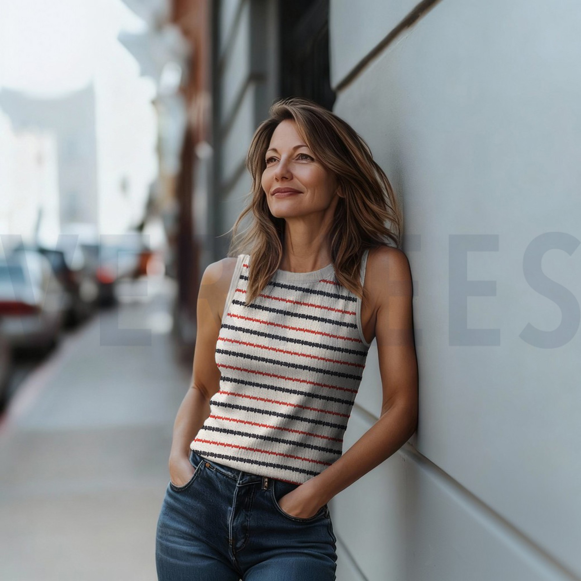 STRICK JACQUARD STREIFEN MARINEBLAU (high resolution) #7