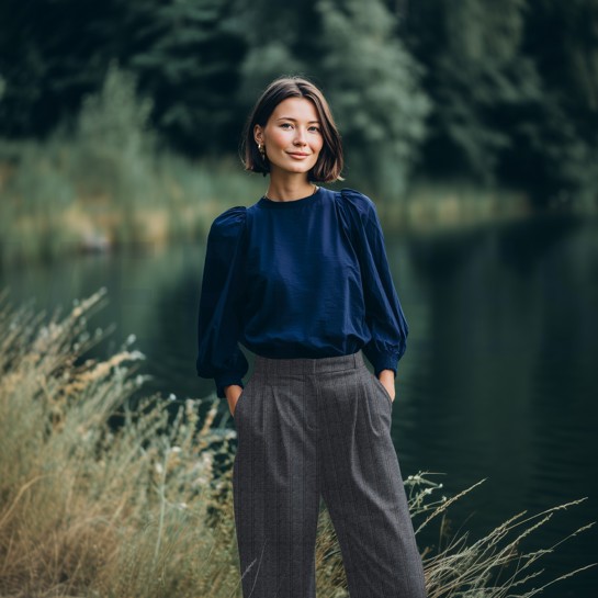 PUNTA VICENZA HERRINGBONE NAVY #7