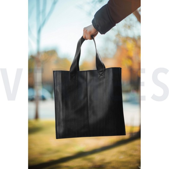 KUNSTLEDER STREIFEN SCHWARZ #7