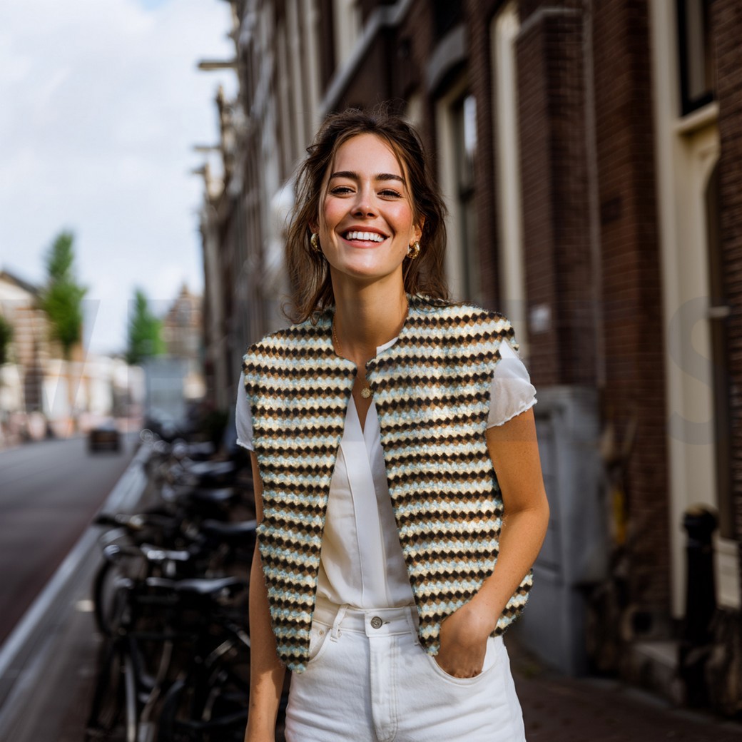 BOUCLÉ STREPEN BRUIN #7