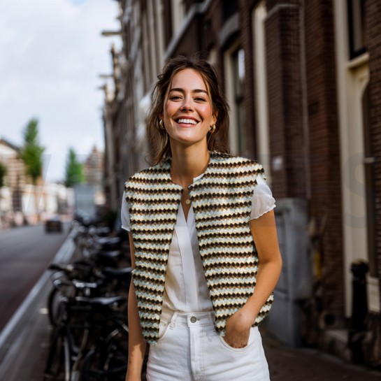 BOUCLÉ STRIPES BROWN #7