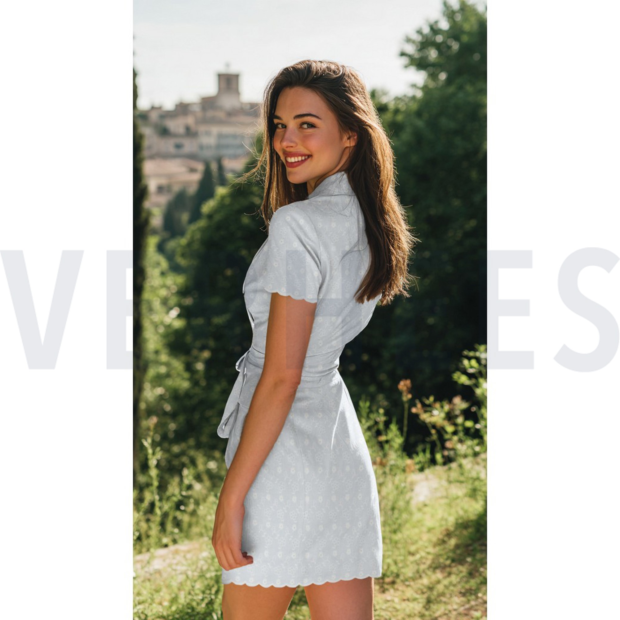 KATOEN EMBROIDERY TWEE-ZIJDIGE GOLFRAND WIT (high resolution) #7