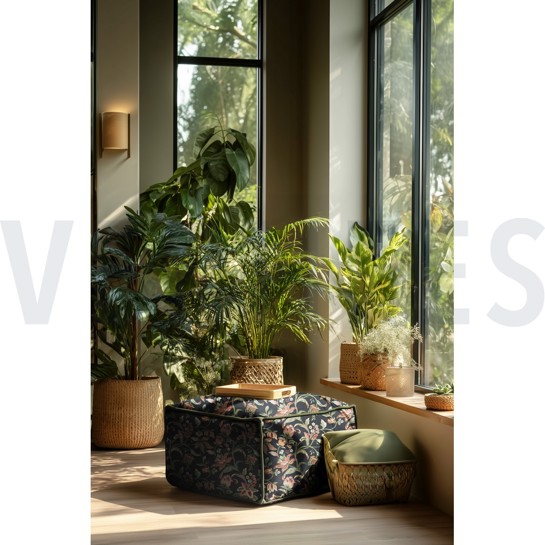 GOBELIN FLEURS BLEU MARINE #7