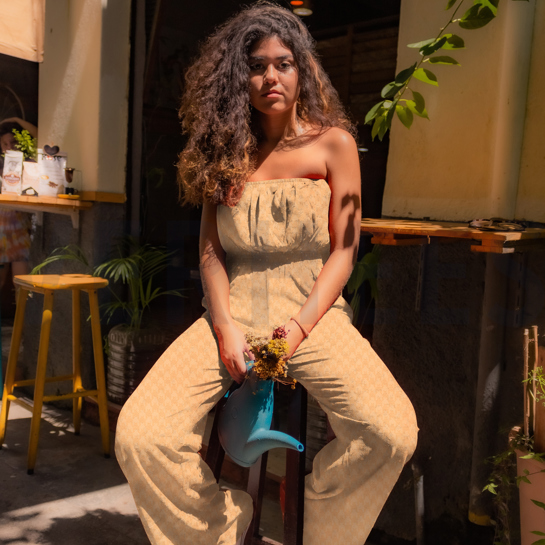 DOBBY JACQUARD GRAFISCH ECRU #7