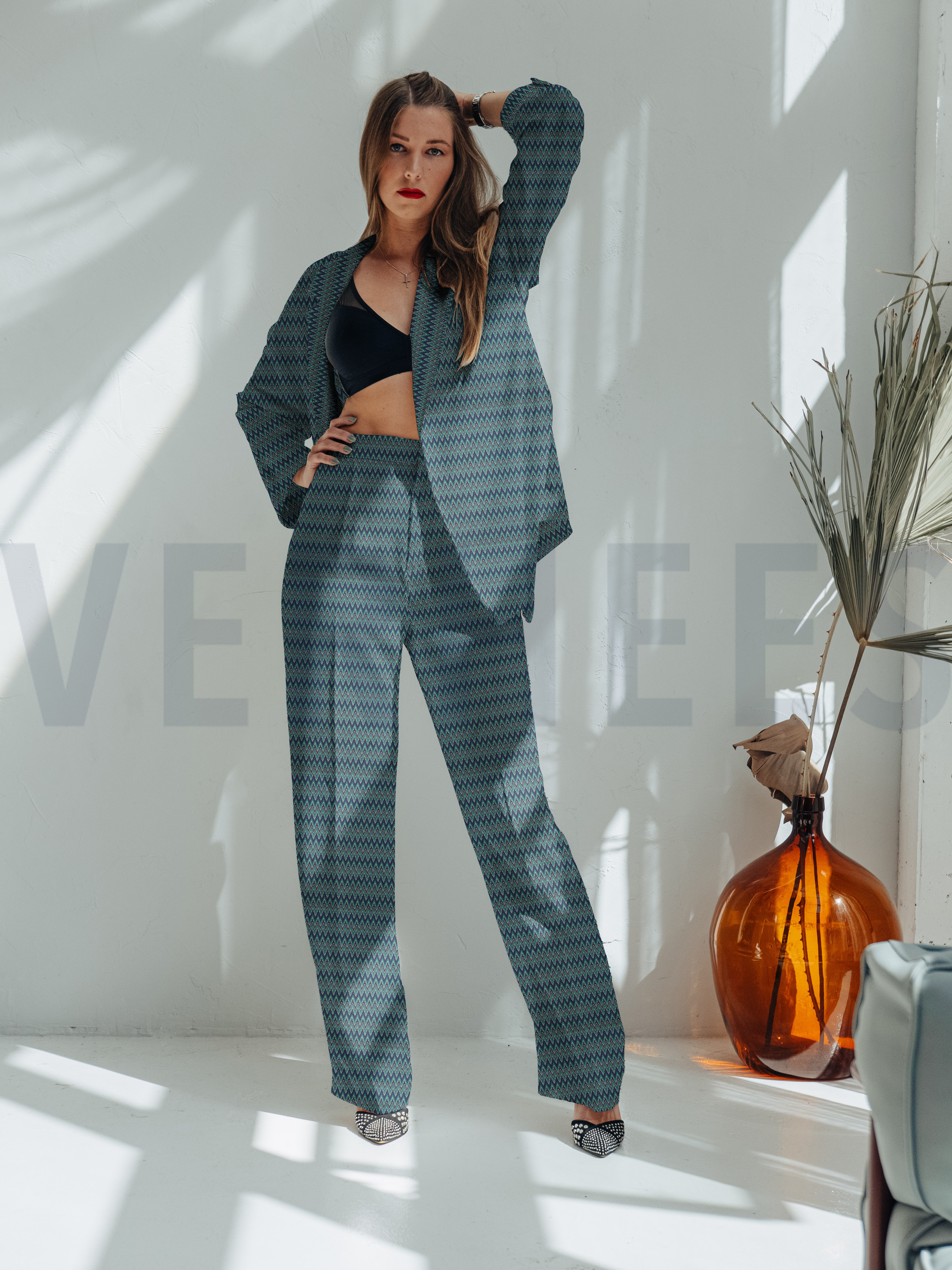 BREISEL JACQUARD DONKER KOBALTBLAUW #7