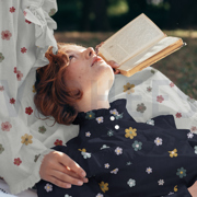 KATOEN VOILE EMBROIDERY BLOEMEN ZAND (thumbnail) #7