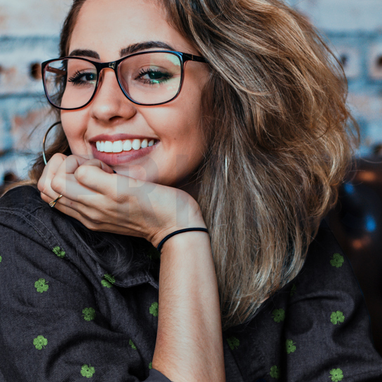 JEANS STICKEREI KLEEBLÄTTER INDIGO #7