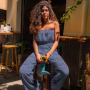 FRONCÉ COTON DOBBY RAYÉ BLANC (thumbnail) #7