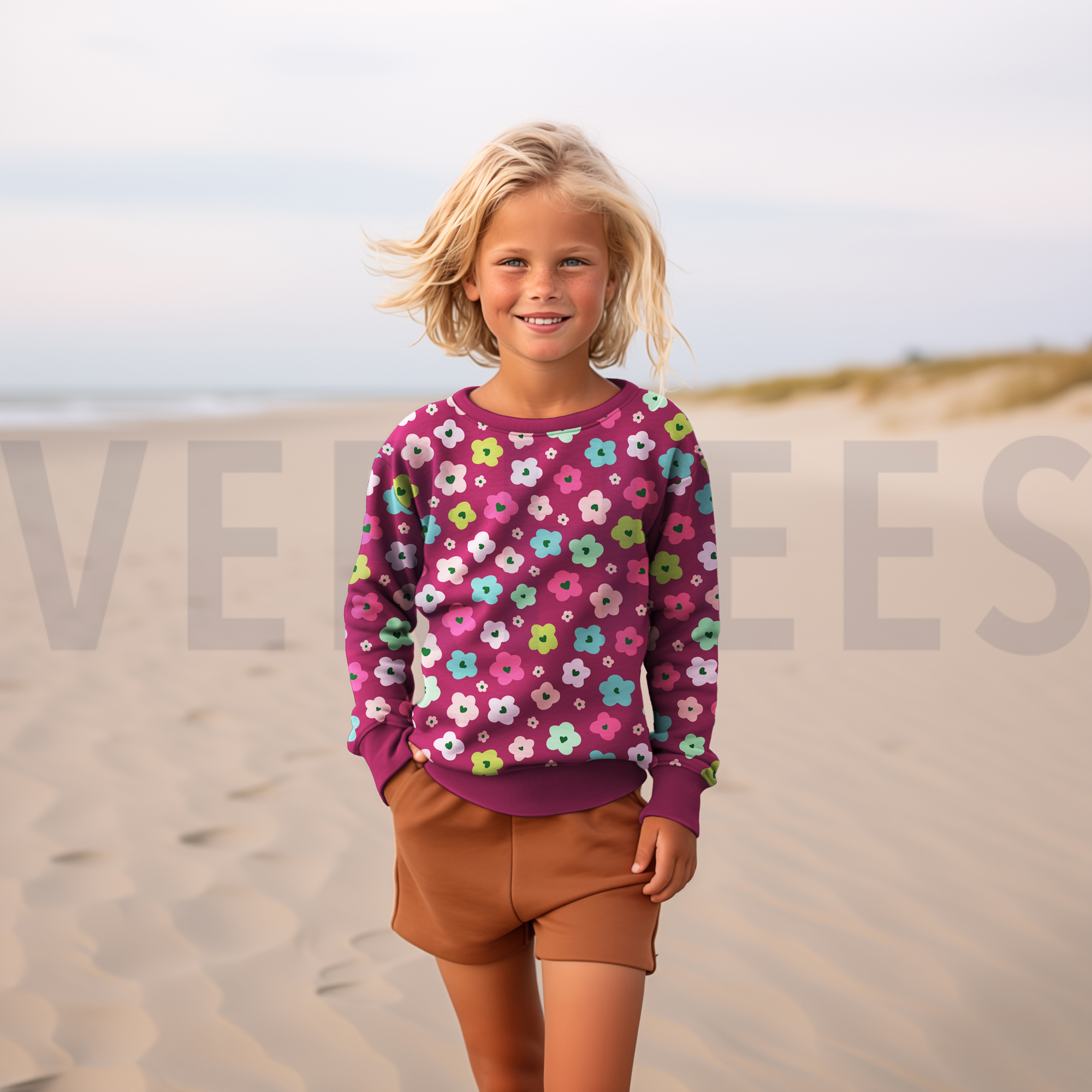 FRENCH TERRY ABSTRACT FLOWERS BURGUNDY (high resolution) #7