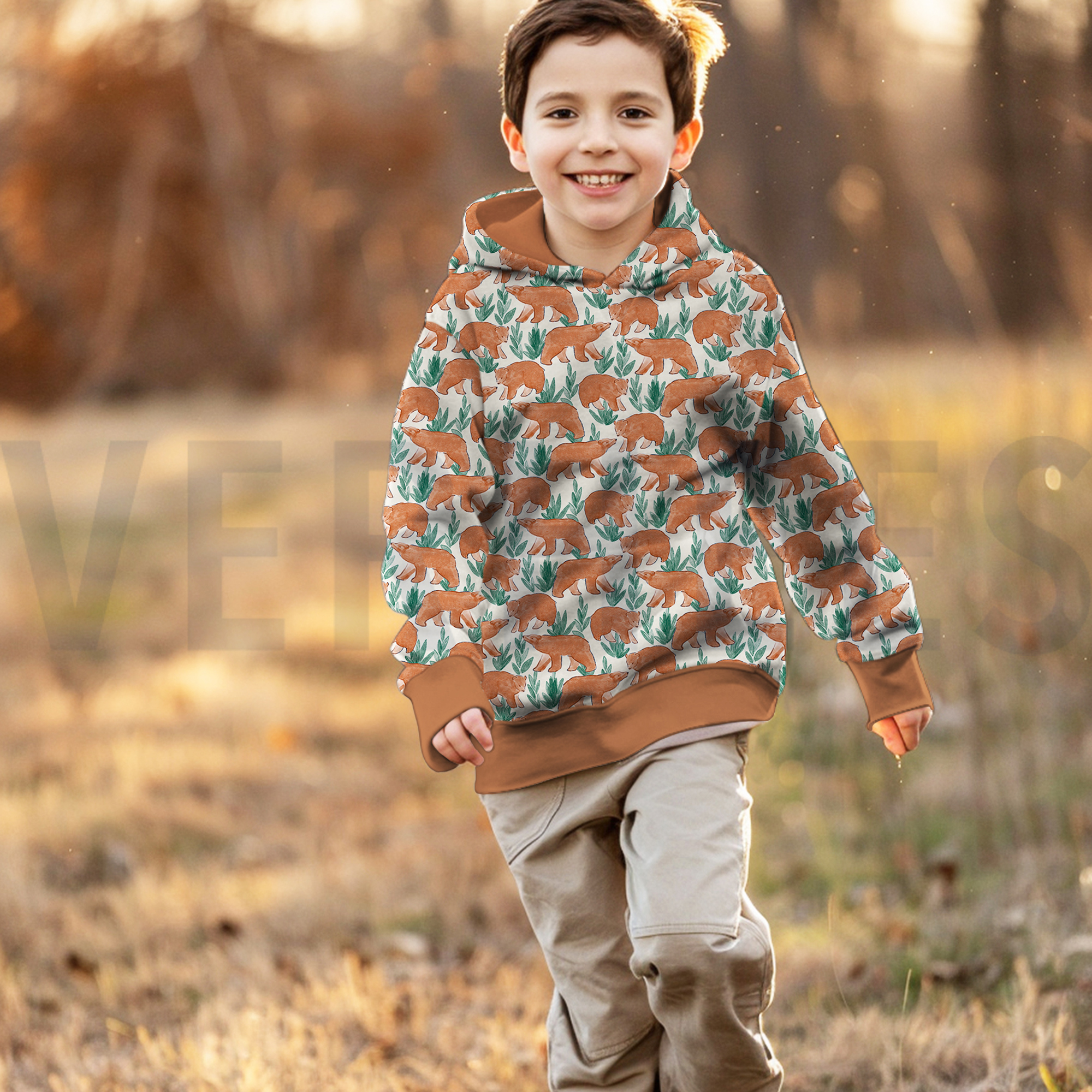 FRENCH TERRY DIGITAL BEARS ECRU (high resolution) #7