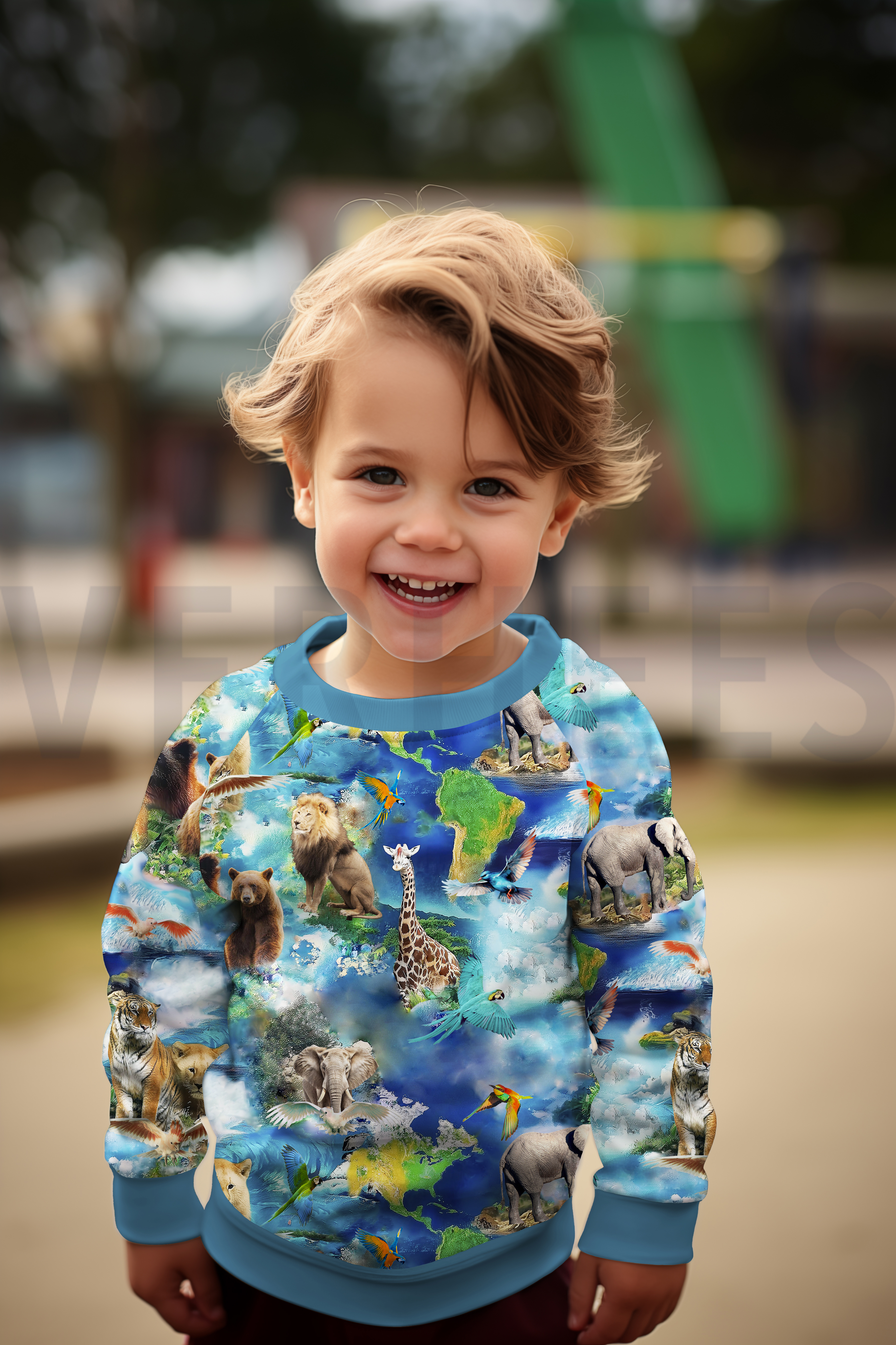 SWEAT DIGITAL TIERE BLAU #7