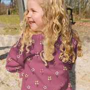 WAFELJERSEY BLOEMEN BORDEAUXROOD (thumbnail) #7