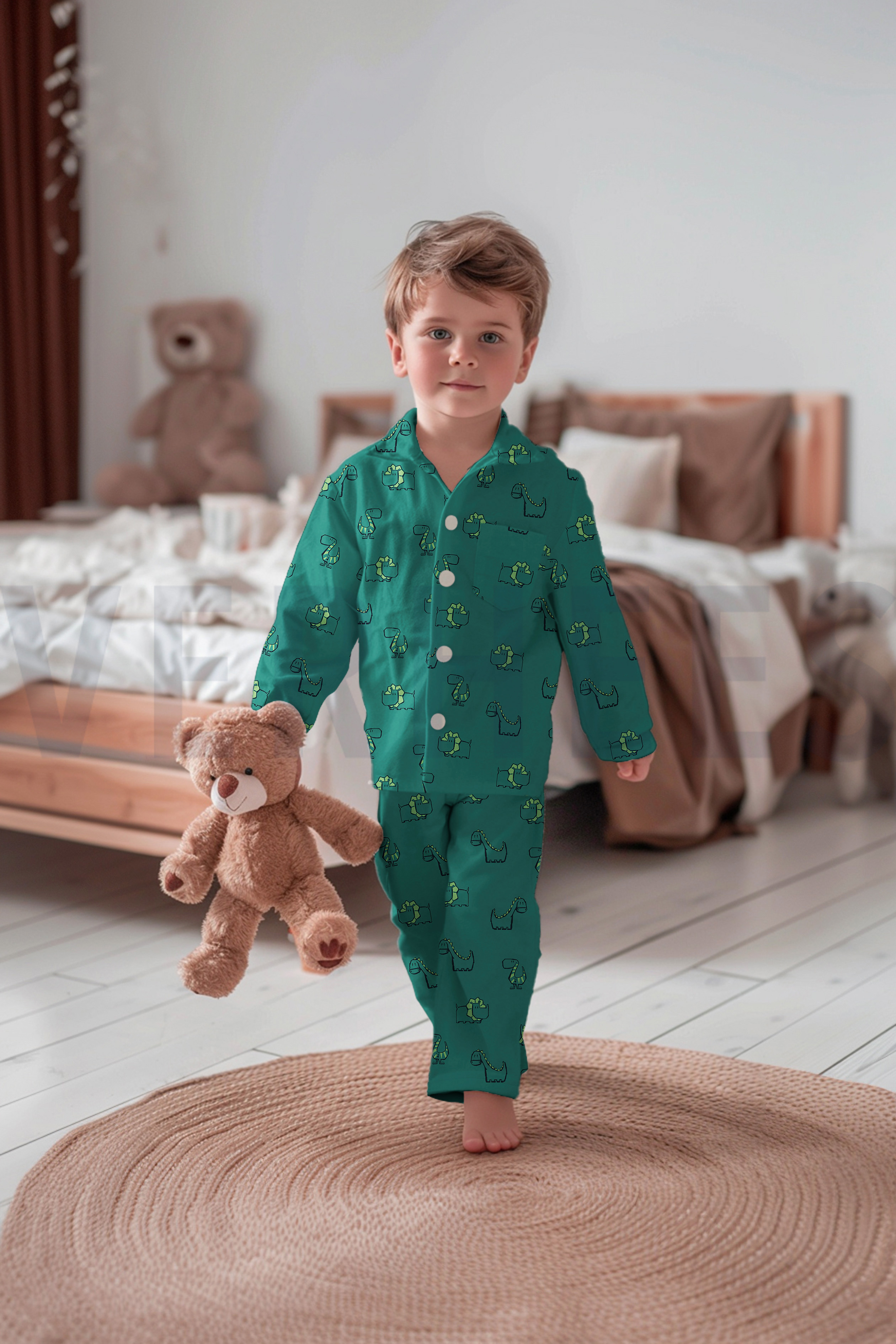 FLANEL DINOSAURUSSEN BEIGE #7