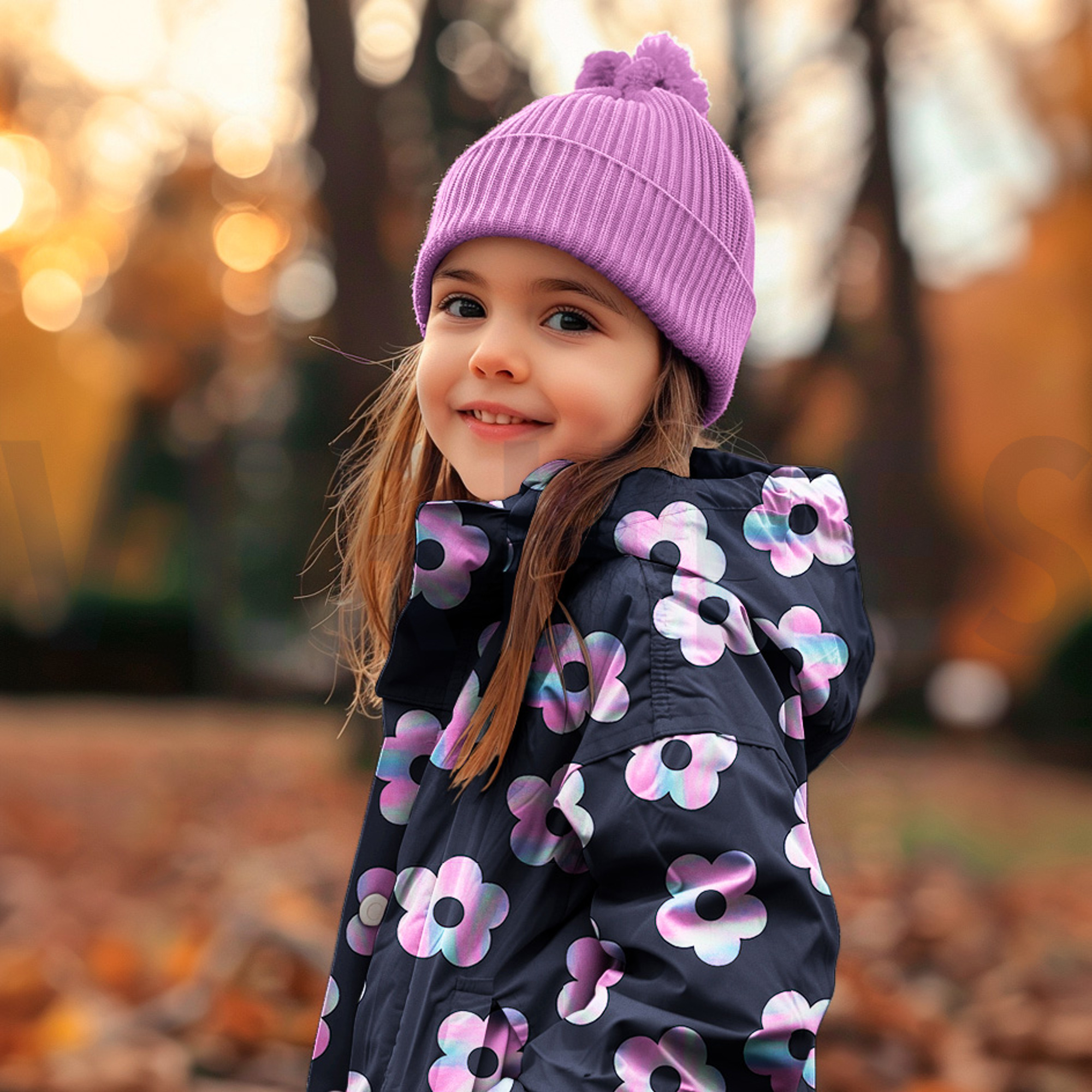 SOFTSHELL DIGITAL FLEURS BLEU MARINE (high resolution) #7