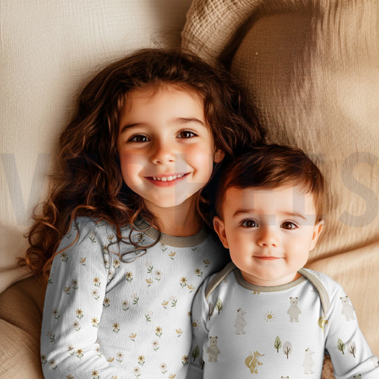 JERSEY DIGITAL FOREST ANIMALS WHITE #7