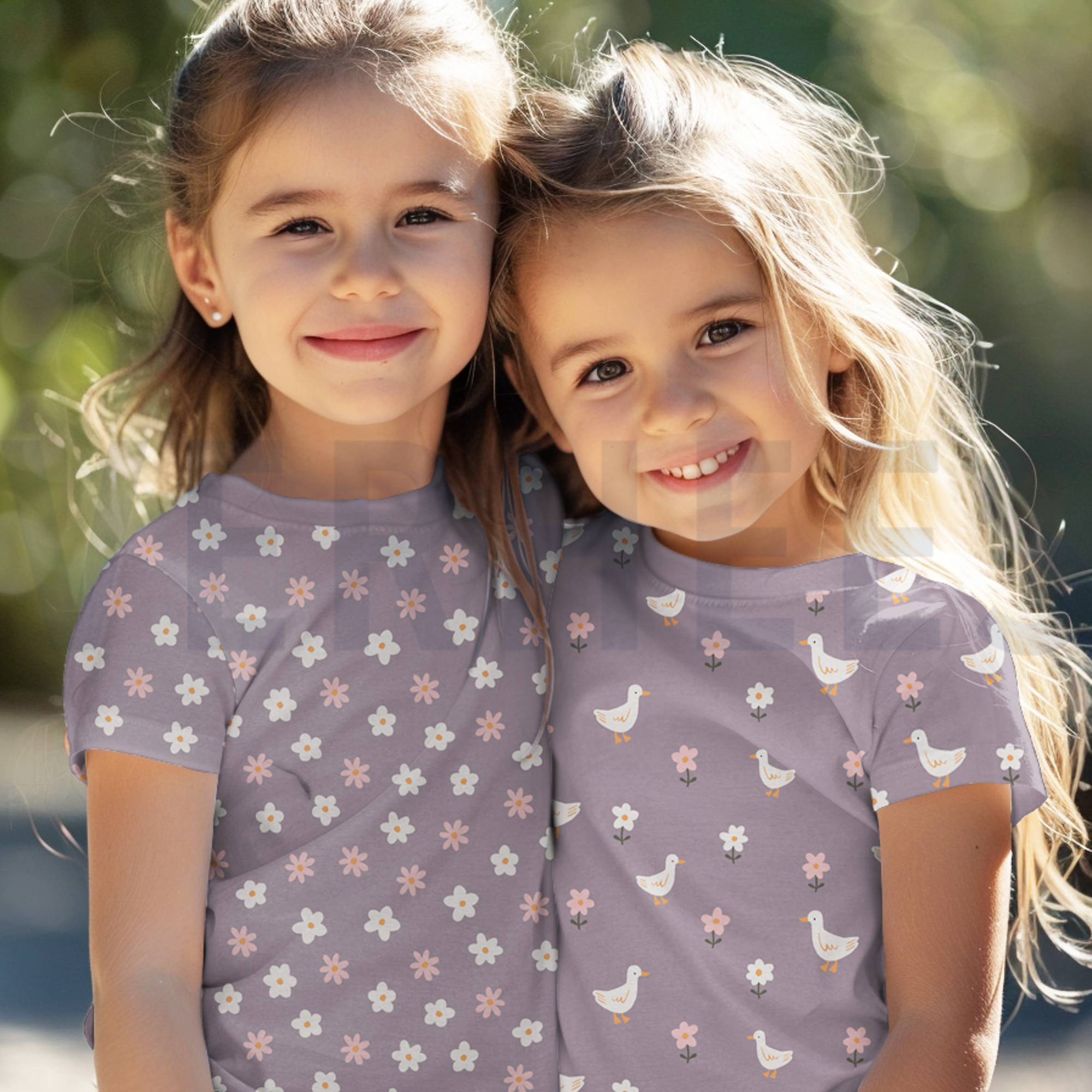 JERSEY GOTS ENTEN UND BLUMEN ROSA (high resolution) #7