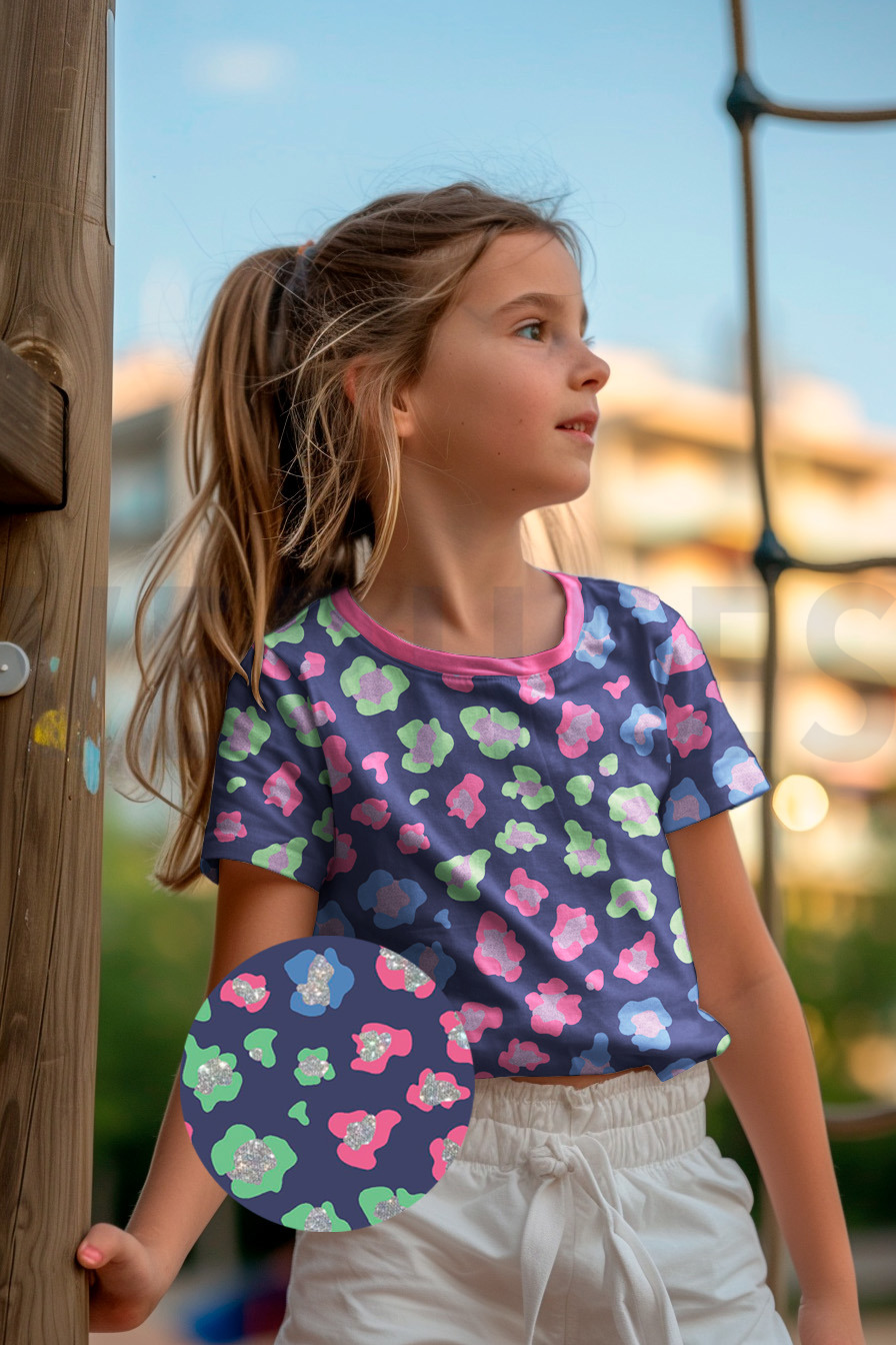 JERSEY GLITZER TIERHAUT LILA/VIOLETT #7