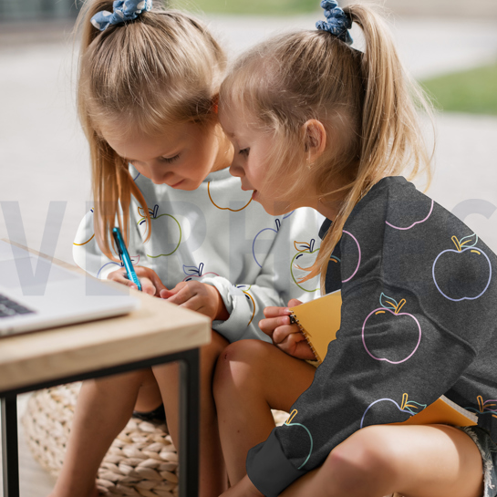 JERSEY MELANGE ÄPFEL ANTHRAZIT #7