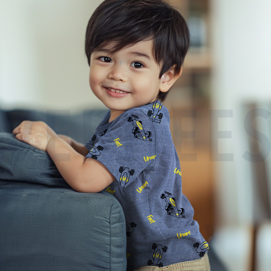 JERSEY MELANGE RACEAUTO’S KOBALTBLAUW #7