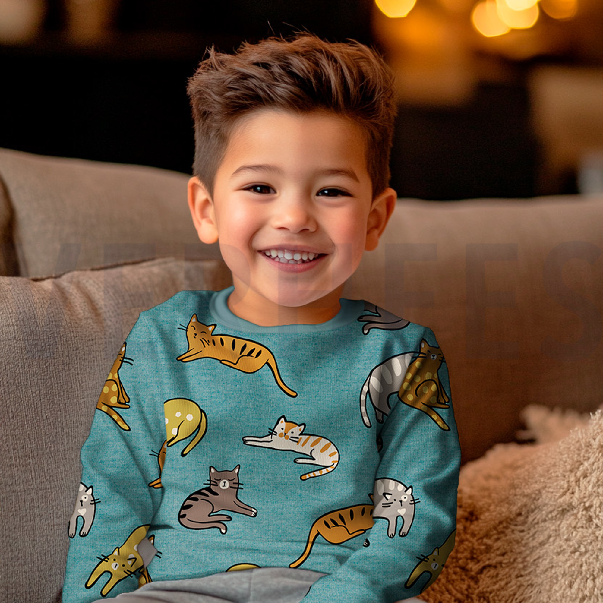 JERSEY MELANGE KATZEN RAUCHBLAU (high resolution) #7