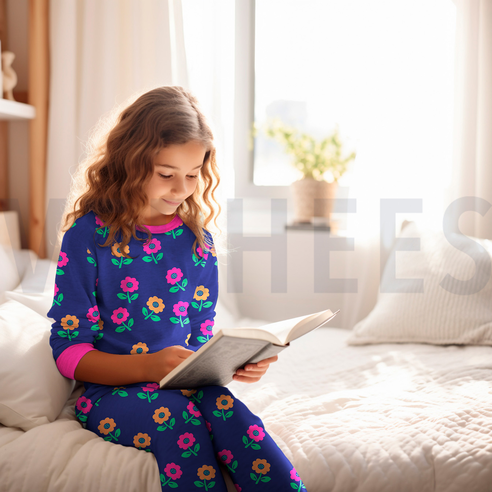 JERSEY NEON BLUMEN GEBROCHEN WEISS (high resolution) #7