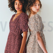 DOUBLE GAUZE FLOWERS BURGUNDY (thumbnail) #7