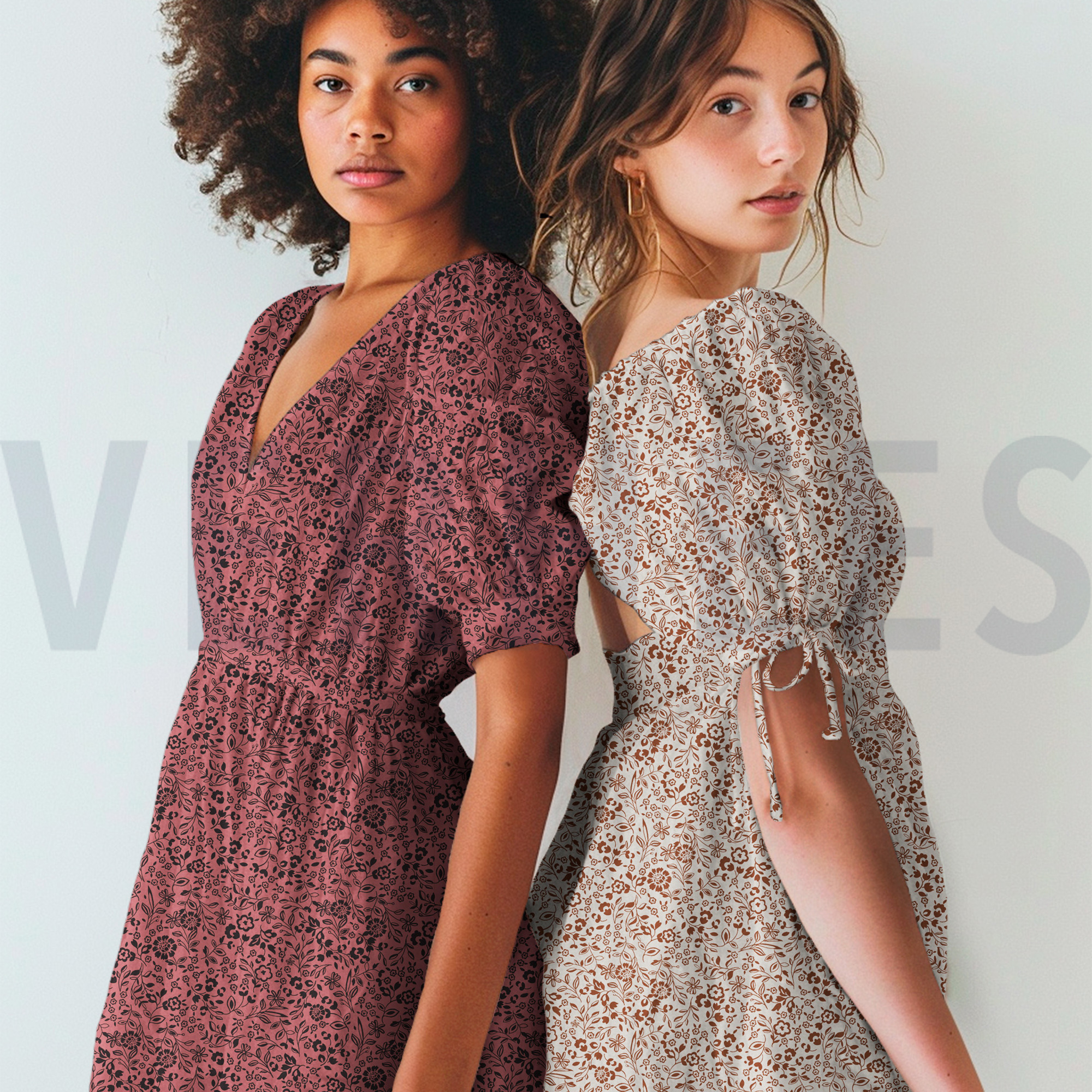 DOUBLE GAUZE FLOWERS BURGUNDY (high resolution) #7