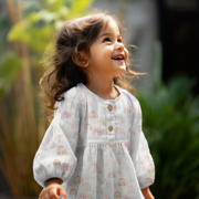 DOUBLE GAUZE DIGITAL RAINBOWS WHITE (thumbnail) #7