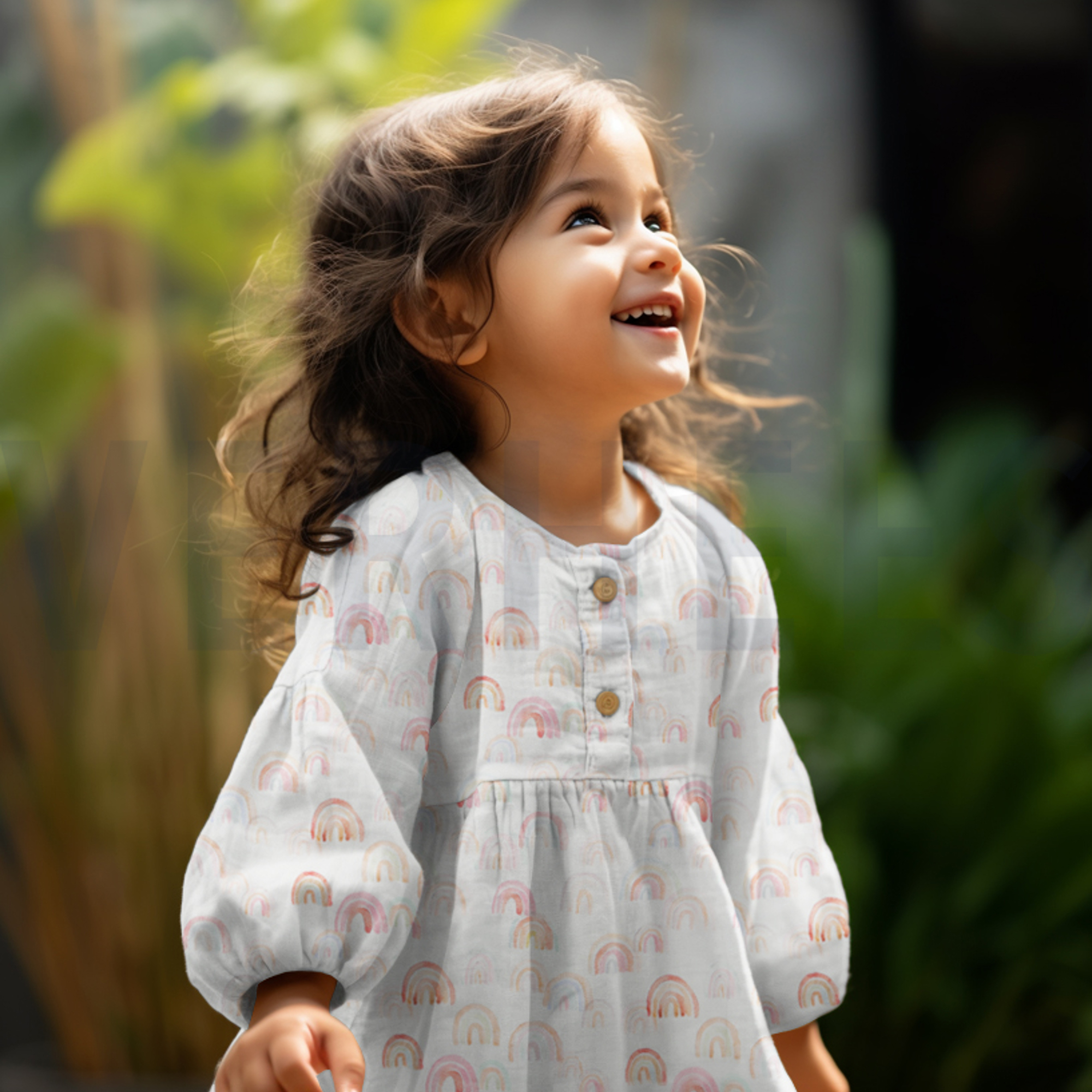 DOUBLE GAUZE DIGITAL RAINBOWS WHITE (high resolution) #7