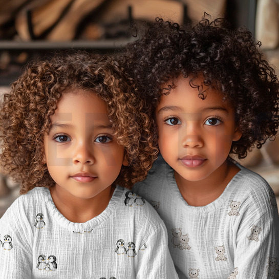 MUSSELIN GOTS DIGITAL TIERE WEISS #7