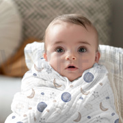 DOUBLE GAUZE GOTS DIGITAAL MAAN WIT (thumbnail) #7