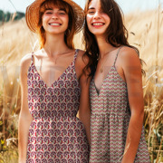 FINE POPLIN FLOWERS BURGUNDY (thumbnail) #7