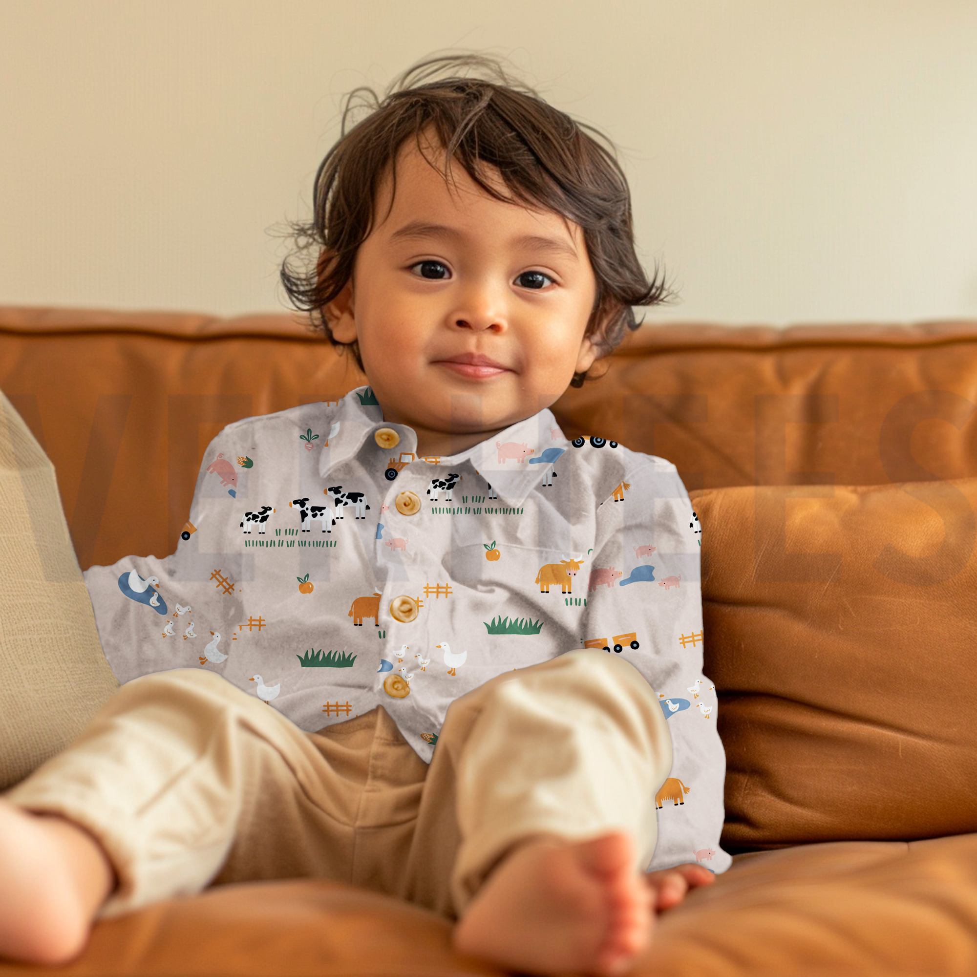 BAUMWOLLE POPELINE BAUERNHOFTIERE BLAU (high resolution) #7