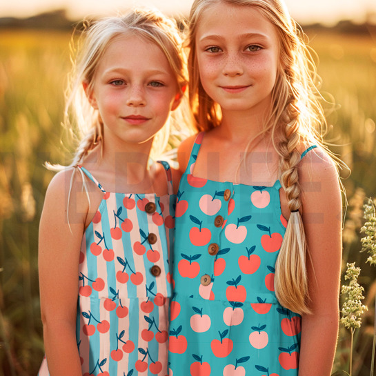 FINE POPLIN FRUIT PETROL #7