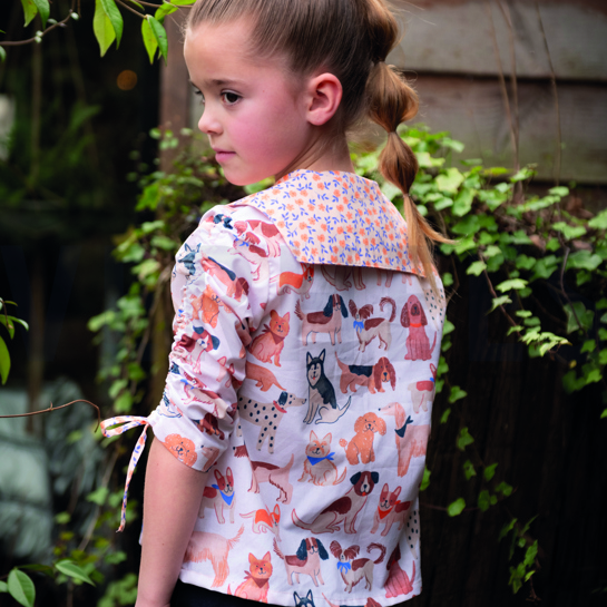 POPELINE DE COTON DIGITAL CHIENS BLANC CASSÉ #7