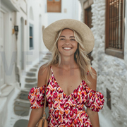 VISCOSE STRETCH IKAT FUCHSIA (thumbnail) #7