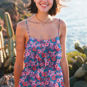 FINE POPLIN FLOWERS NAVY (thumbnail) #7