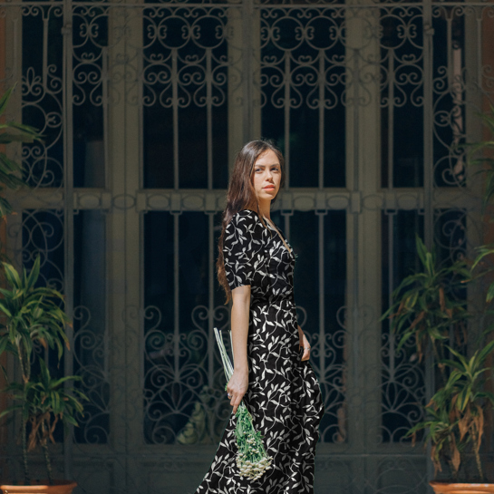 VISKOSE RADIANCE BLÄTTER SCHWARZ #7