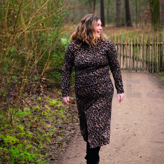 VISKOSE ROSELLA STRETCH TIERHAUT BRAUN #7