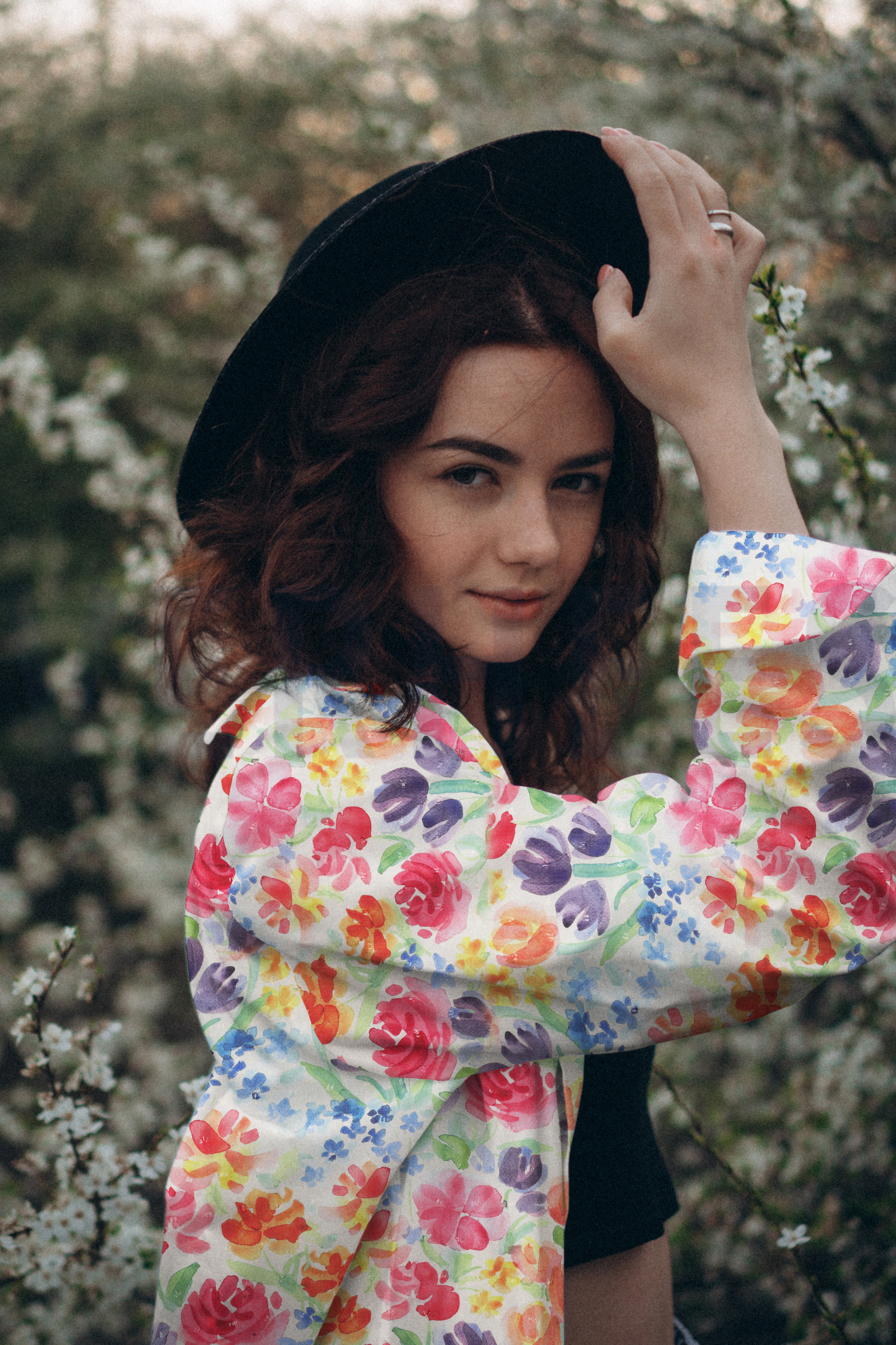 VISCOSE DOBBY DIGITAL FLOWERS MULTICOLOUR #7