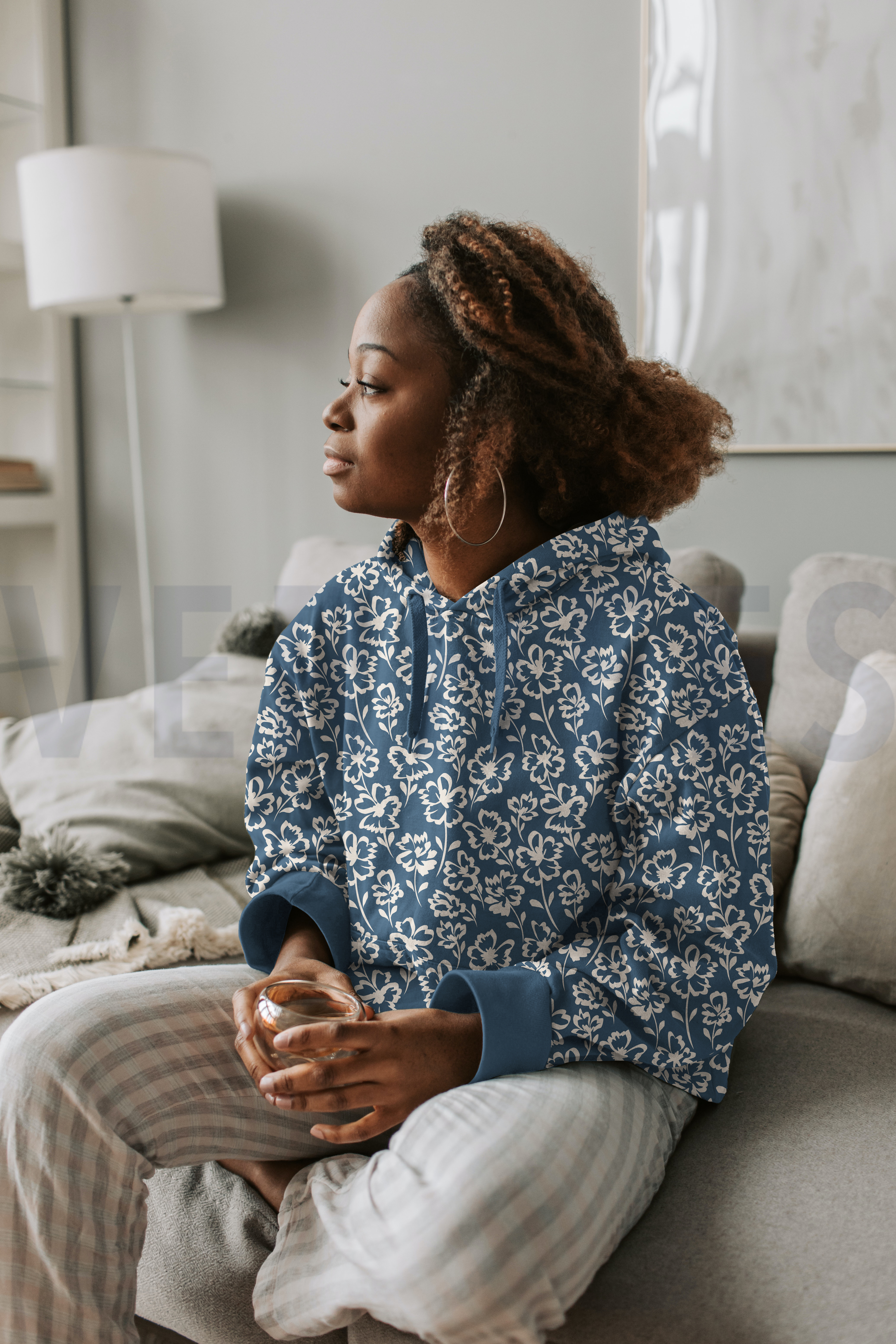 SOFT SWEAT BLOEMEN ZWART #7